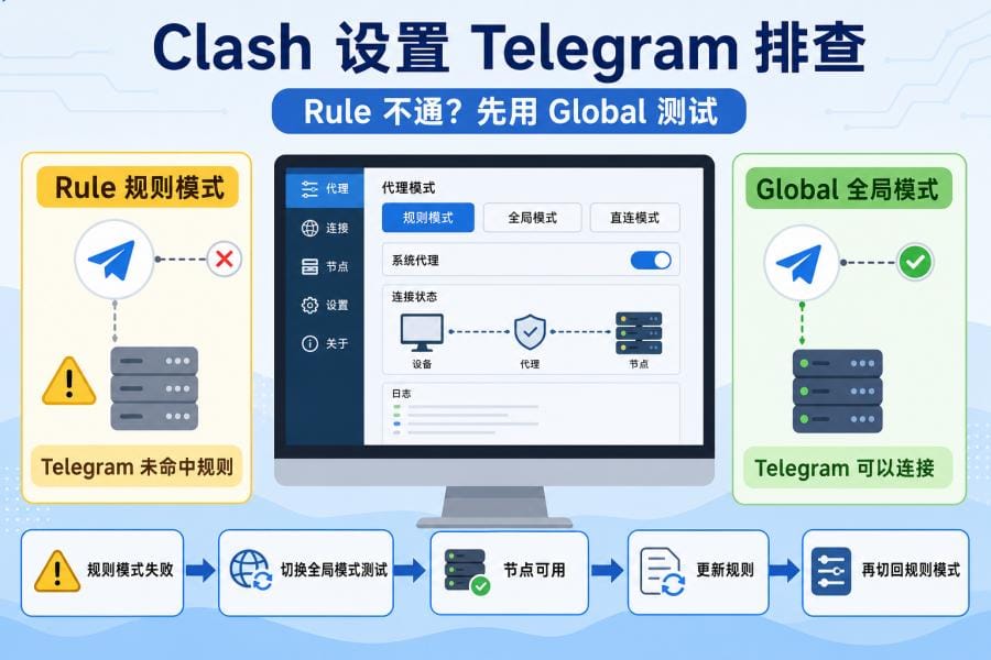 Telegram 代理连接故障排查