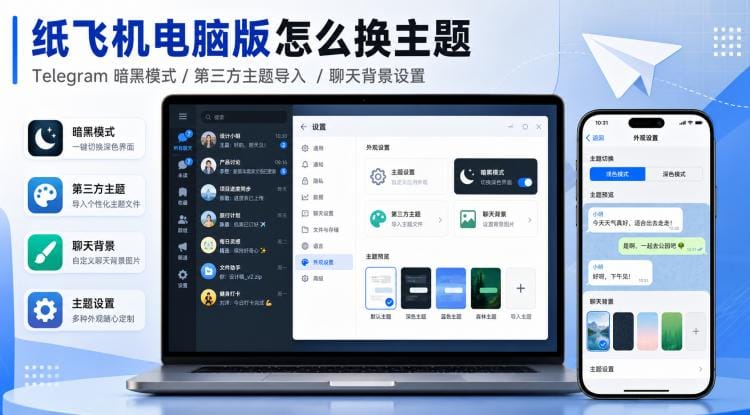 纸飞机电脑版怎么换主题?Telegram 主题设置教程