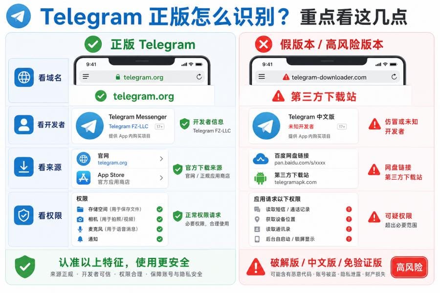 纸飞机官方下载入口在哪?Telegram 正版下载与假版本识别教程 配图 2