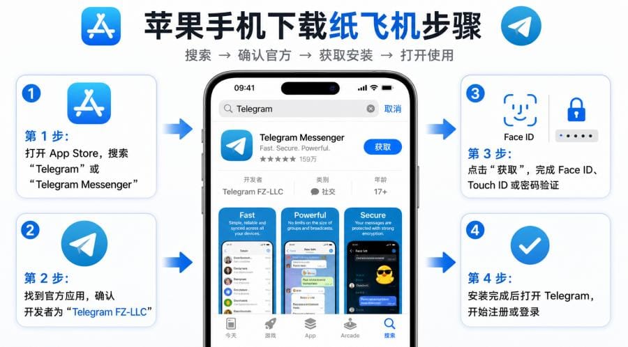 纸飞机怎么下载到苹果手机？iPhone 安装与中文设置教程 配图 2
