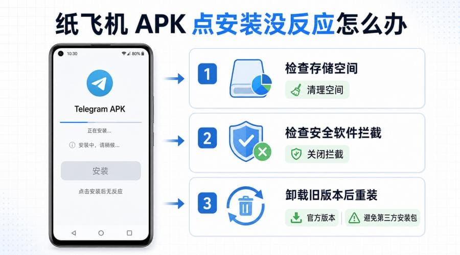 纸飞机安装不了怎么办？安卓手机和电脑端解决教程 配图 2