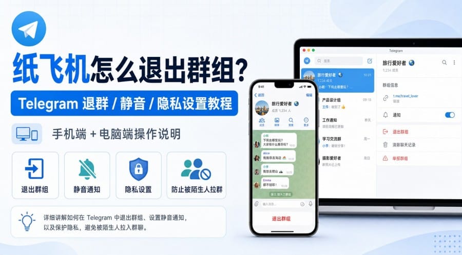 纸飞机怎么退出群组?
