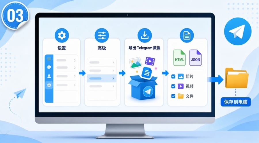 纸飞机聊天记录怎么备份?Telegram 多设备同步与本地导出说明 - step 2