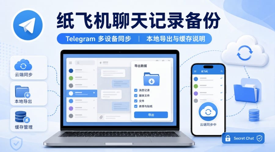 纸飞机聊天记录怎么备份?Telegram 多设备同步与本地导出说明
