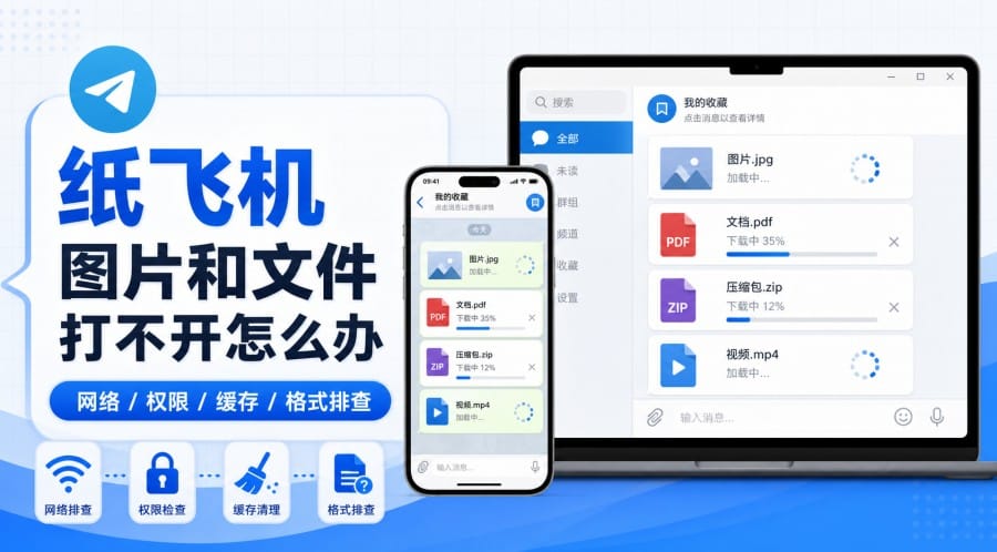 纸飞机 Telegram 图片和文件打不开怎么办?