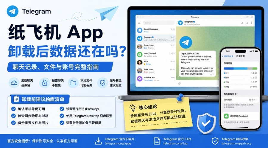 纸飞机卸载后数据还在吗？聊天记录和文件怎么判断